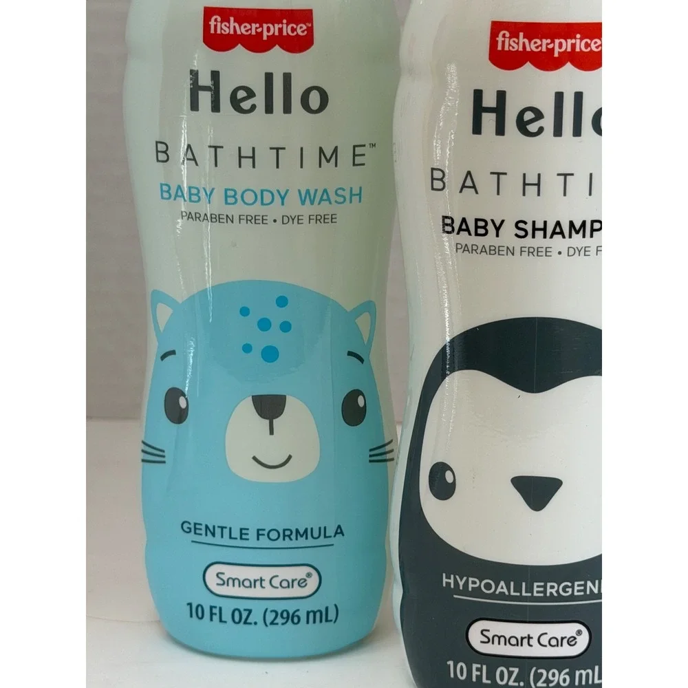 Fisher-Price Hello Bathtime Baby Shampoo Body Wash Lotion Set 3 Pack 10oz Each